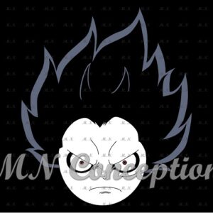 Luffy gear 4 01 black background avec filigrane