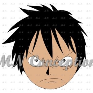 Luffy without hat 01 avec filigrane
