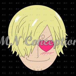 Sanji 16 black background avec filigrane