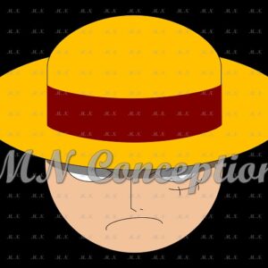 Luffy 10 black background avec filigrane