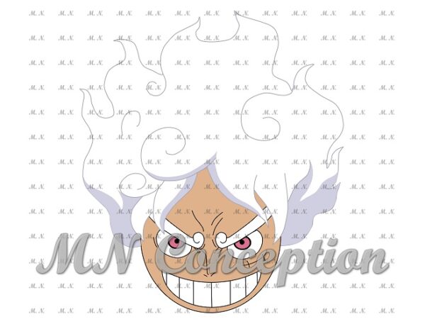 Luffy gear 5 02 avec filigrane