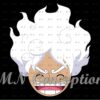 Luffy gear 5 04 black background avec filigrane
